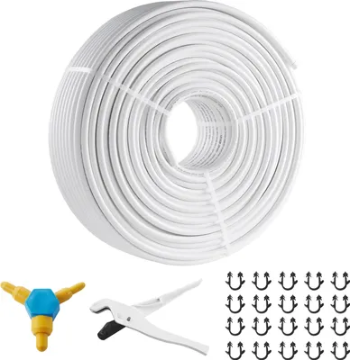 Produktbild von VEVOR Aluverbundrohr Aluminium Mehrschichtverbundrohr 200 m Weiß PEX-Rohr Alu-Mehrschicht-Verbundrohr MV-Rohr Mehrschichtrohr Ideal für Fußbodenheizung und Heizkörper-Anbindung Alu Verbundrohr