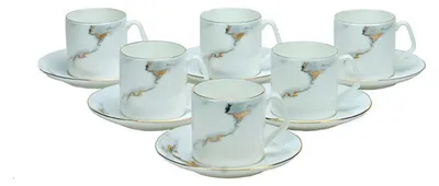 Produktbild von Bricard Drancy 12 Teiliges Kaffeetassen Set Modern, Weiß