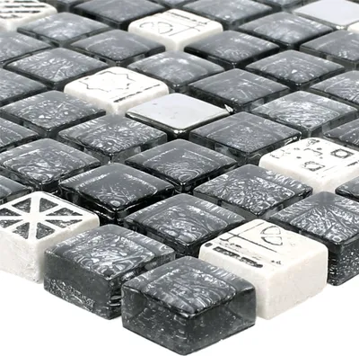 Produktbild von Mosaikfliesen Filippos Glas Naturstein Mix