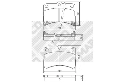Produktbild von MAPCO 6726 Bremsbeläge Satz Vorne für DAIHATSU CUORE VI (L7)