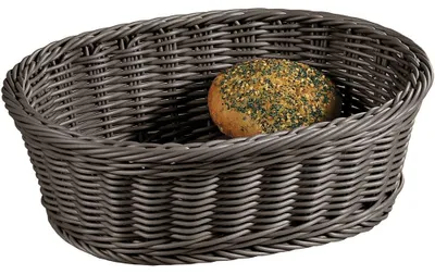 Obstkorb oval 29,5x23x9,5 cm grau Kunststoff