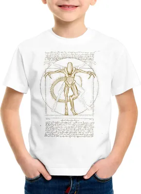 Produktbild von style3 Vitruvianischer Xenomorph Kinder T-Shirt ripley kino alien