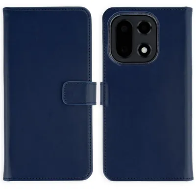 Image de Étui en cuir véritable Selencia pour OnePlus 15 - Bleu foncé
