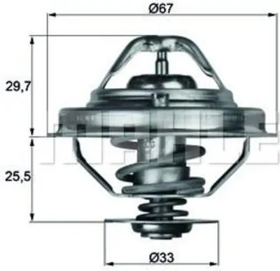 Produktbild von MAHLE Thermostat Kühlmittel 88°C für BMW 3 Limousine (E36) 3 Compact (E36) 3 Touring (E36)