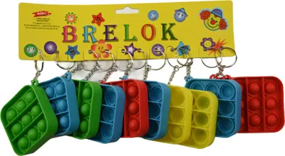 Produktbild von Pop It Fidget Toy Schlüsselanhänger Anti-Stress Spielzeug Bunt Silikon Entspannung Gadget