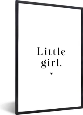 Produktbild von MuchoWow® Gerahmtes Poster Sprichwörter - Kleines Mädchen - Kinder - Zitate 60x90 cm - Poster mit Schwarzem Bilderrahmen Wandposter Rahmen Foto Bilder - Kunst