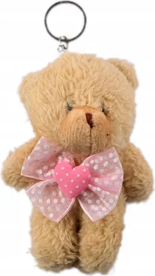 Produktbild von Plüsch Schlüsselanhänger Bär mit Herz Teddybär Anhänger Valentinstag Geschenk 12cm