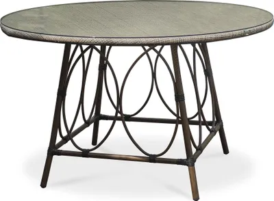 Image de Table de jardin ronde 4 places en aluminium