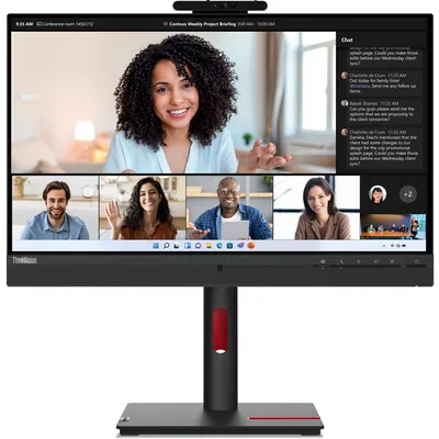 Produktbild von Lenovo ThinkVision T24mv-30 Monitor, 60,5 cm (23.8"), 1920 x 1080 Pixel, Full HD, LED, 6 ms, Schwarz