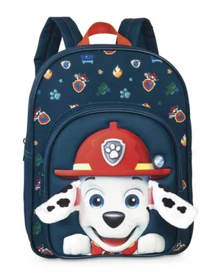 Zdjęcie produktu dla Plecak szkolny przedszkolny dziecięcy Paw Patrol Marshall z uszami 8 litrów granatowy
