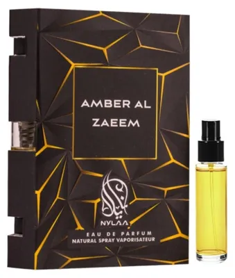 Image de Eau de Parfum, Nylaa Amber Al Zaeem, échantillon de 2 ml, unisexe