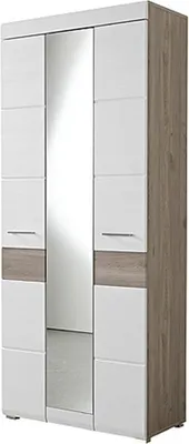 Produktbild von Garderobenschrank Funny weiß Silbereiche Spiegel Breite ca, 84 cm