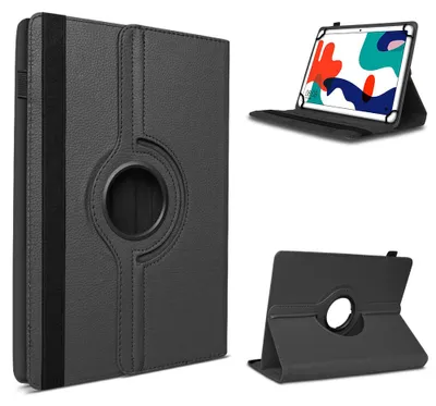 Produktbild von Tablet Hülle für Huawei MatePad T10 / T10s Tasche Schutzhülle Case Cover DrehbarFarbe 360 Uni:Schwarz