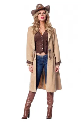Produktbild von Cowgirl Damen Kostüm - Mantel und Weste in Luxusausführung, Größe:52