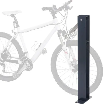 Image de Arceau à vélo HWC-G20, support pour vélo Arceau d'appui, acier galvanisé revêtu par poudrage en extérieur 96x24x10cm ~ anthracite