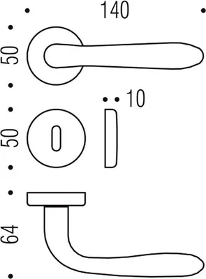 Productafbeelding van Famanu Türgreep CD41R OROPLUS - Accessoires voor deurklinken, voor stijlvolle deuren