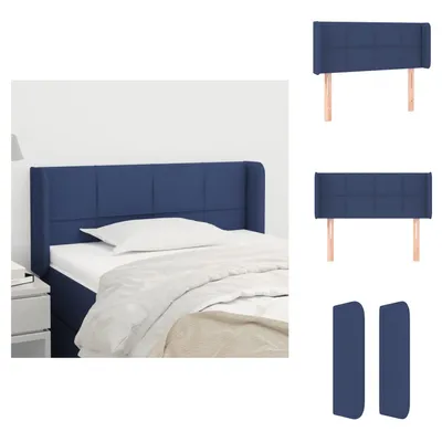 Produktbild von vidaXL Kopfteil mit Ohren Blau 83x16x78/88 cm Stoff -  Kopf- & Fußenden