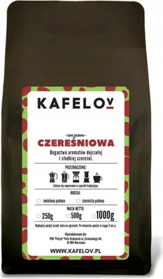 Produktbild von KAFELOV | Kaffeepulver Kirschgeschmack - 1000g - 100% Arabica - Aromatisch und Fruchtig