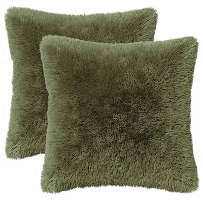 Produktbild von vidaXL Kissenbezug 2 pcs HEERLEN Grün 40 x 40 cm PV Fleece