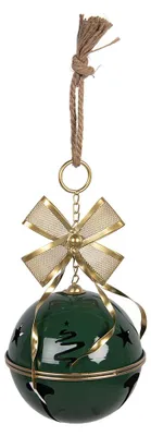 Productafbeelding van Clayre & Eef kerstdecoratie: belletje, Ø 19x45 cm, groen, metaal