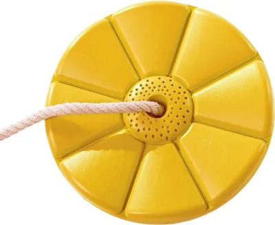 Image de TRIBECCO Balançoire Fleur Roue à bascule Plateau de jeu Siège de balançoire Plastique antidérapant (jaune)