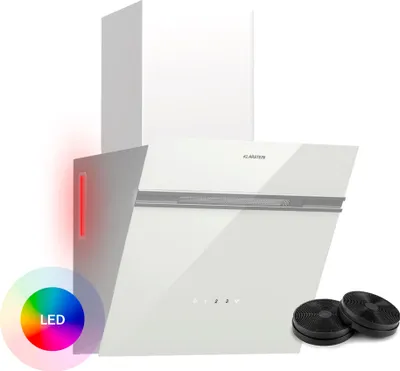 Image de Klarstein Alina Hotte Aspirante - 570 m³/h, Hotte Décorative, LED, Classe A, 54 dB, 3 Vitesses, Recirculation & Évacuation, 230 W, 39,8 x 114 x 37,6 cm, Blanche