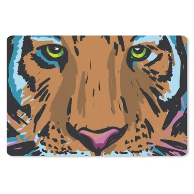 Produktbild von MuchoWow® Mauspad Mousepad Tiger - Kopf - Gemälde 27x18 cm - Mousepads - Maus Mat - Pad - Mausunterlage - Büroartikel - Desk Matten