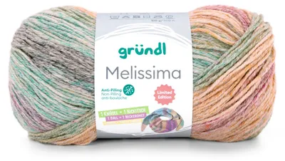 Produktbild von Gründl Wolle Melissima 7-fach 100 g 6-fach sortiert