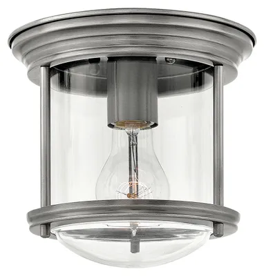 Produktbild von Elstead Hadrian Deckenleuchte E27 Antikes Nickel Klar IP44