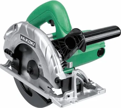 A Hikoki circular saw is shown against a white background.