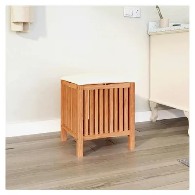 Produktbild von Badhocker 40,5x40x52 cm aus Massivholz Nussbaum für das Badezimmer
