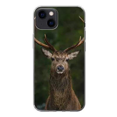 Produktbild von MuchoWow® Handyhülle Schutzhülle Hülle für iPhone 13 Hirsch - Geweih - Natur Silikon Softcase Handy Hülle - Karteninhaber