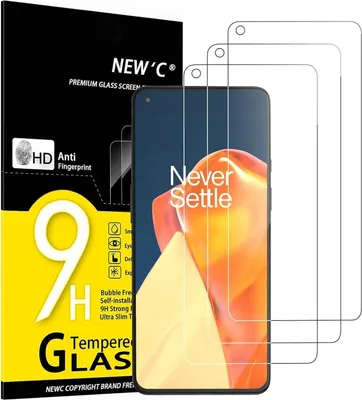 Produktbild von Panzer Schutz Glas für OnePlus 9: 3 Stück, kratzfest, 9H Härte, HD, 0.33mm, klar