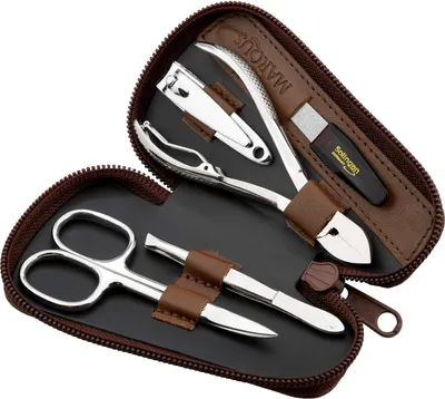 Produktbild von marQus Nageletui 5-teilig – mit Nagelzange, Solingen – Braun