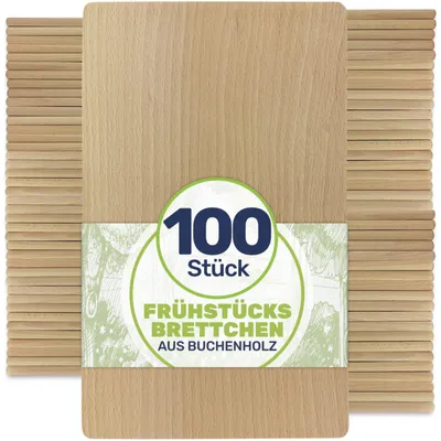 Produktbild von Frühstücksbrettchen Holzbrett Buche 22x12x1 cm, Menge:100