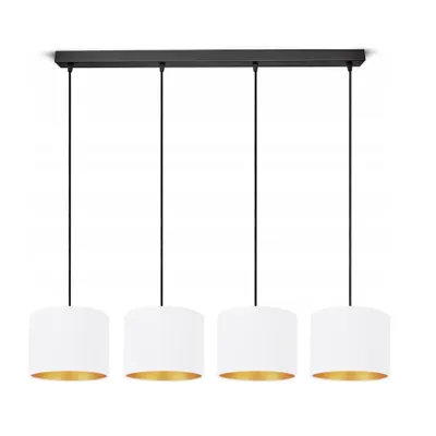 Produktbild von Deckenlampe Weiß Lampe Leuchte aus Velours Vintage Modern E27 Designerlauchte 4-flammig N230-H4-W