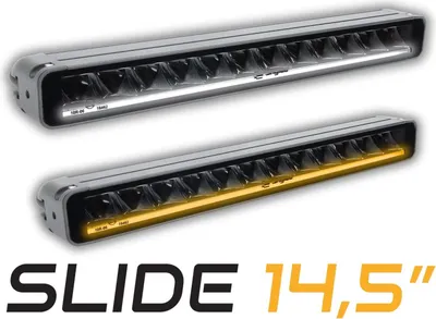 Produktbild von SKYLED SLIDE 14,5” LED Bar Fernscheinwerfer, 367mm mit Dynamischem Positionslicht (Weiß/Amber), 5040 Lm, ECE R149 Ref. 30, Slim Line Zusatzscheinwerfer E- 12V 24V