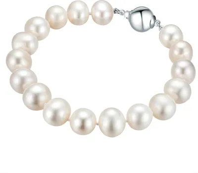 Produktbild von Valero Pearls Perlen-Armband Sterling Silber Süßwasser-Zuchtperle 50100243