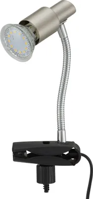 Produktbild von LED Klemmleuchte Klemmlampe GU10 3 W silber Metall-Kunststoff Briloner