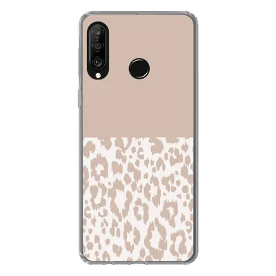 Produktbild von MuchoWow® Handyhülle Schutzhülle Hülle für Huawei P30 Lite Panther Druck - Rosa - Tiere Silikon Softcase Handy Hülle - Handyhülle