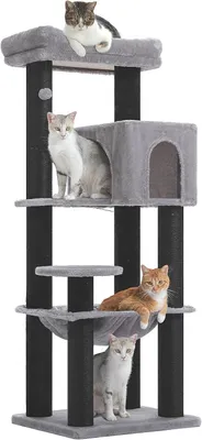 Imagen del producto de Árbol para gatos de 147 cm, estable, color
