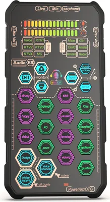 Obrázek produktu pro K9 Ruční zvuková karta Live Sound Board Set se změnou hlasu pro podcastingové vysílání Zpěv Nahrávání