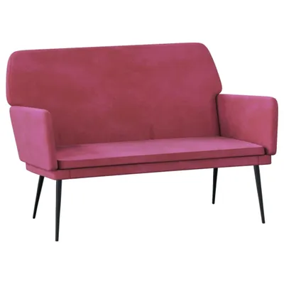 Zdjęcie produktu dla vidaXL Ławka do siedzenia wino czerwone 108x79x79 cm aksamit