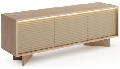 Immagine prodotto di Selsey Semi - Mobile TV a basso profilo, finitura effetto legno di quercia, 153 cm