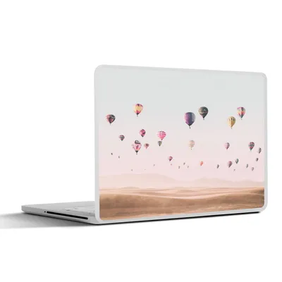 Produktbild von MuchoWow® Laptop Aufkleber Sticker Cover Heißluftballon - Wüste - Himmel - Landschaft - Natur 32.5x23.5 cm - Sticker für Laptop - Selbstklebend