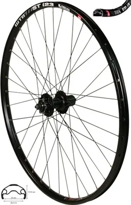 Produktbild von REDONDO 26 Zoll Hinterrad Laufrad WTB Felge Shimano Deore FH-M525 Schwarz Disc