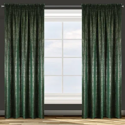Obrázek produktu pro Eurofirany 373079, Sheer, Zelená, Vzorovaný, Polyester, Hák na zavěšení, 200 g/m²