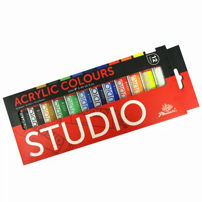 Zdjęcie produktu dla Zestaw farb akrylowych Phoenix 12x12ml