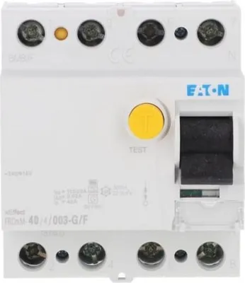 Produktbild von 4P 40A 0,03A 10kA Differenzial-Leistungsschalter Typ G/F FRCMM-40/4/003-G/F 187409