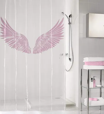 Immagine prodotto di Kleine Wolke tenda da doccia Wings PEVA Flamingo 180x200 cm trasparente 5942